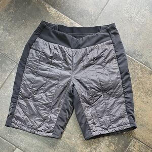Women's Black Athletic Quilted Shorts